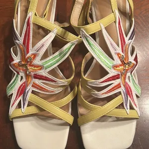 EXE LUISA Block Heel Sandals(Size 39) Yellow thumbnail 6