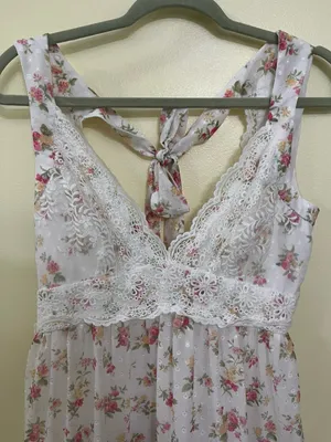 NEW Altar’d State White Floral Midi / Maxi Dress Size Medium NWT thumbnail 4