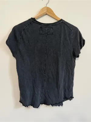 Free People We The Free Be My Baby Tee Size Large 100% Cotton Raw Hem thumbnail 8