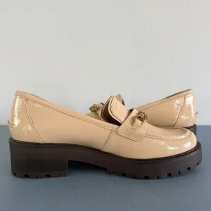 Sam‎ Edelman Taelor Chain Lug Sole Patent Leather Wheat Platform Loafers thumbnail 6