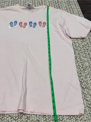 Vintage Pink Flip Flops Short Sleeve Shirt thumbnail 7
