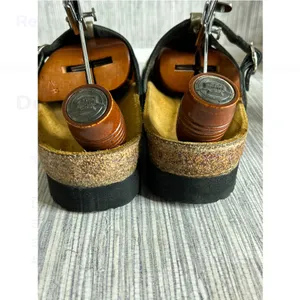 Naot Sarasota Metallic Bronze Leather Sandals Slides Shoes Size 38 L7. thumbnail 6