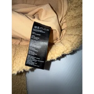 UO Urban Outfitters Cropped Teddy Jacket Fleece Deep Pile Sherpa Brown‎ M thumbnail 9
