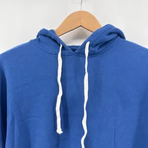 American Eagle Varsity‎ Blue Crop Hoodie Striped Sleeve Sweatshirt Medium thumbnail 4