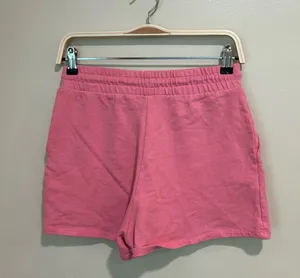 Zara pink high rise shorts  thumbnail 1