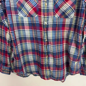 American Eagle Vintage Boyfriend Plaid Women's Shirt Size Small thumbnail 5