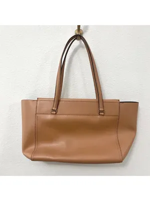 Tory Burch Parker Leather Tote Light Brown Quiet Luxury Minimalist thumbnail 3