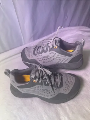 Keen Gray Mesh Athletic Sneaker with Orange Accent thumbnail 4
