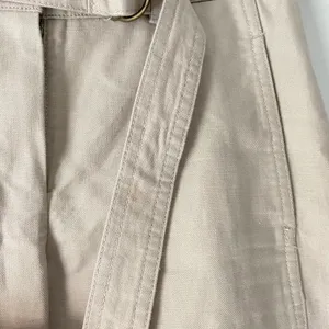 Babaton Beige Linen Blend Wide Leg Culotte Pants With Detachable Belt thumbnail 5
