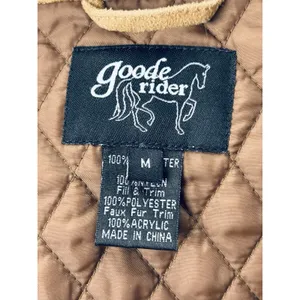 Goode Rider Equestrian Vest Womens Medium Removable Faux Fur Hood‎ Full Zip thumbnail 4