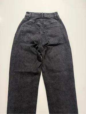 House of CB Bria Distressed High Waist Straight Leg Jeans FadedBlack Slim SizeXS thumbnail 6