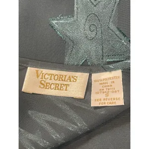 Victoria’s Secret Sheer Embroidered Tank Top S Teal Y2K Fairy Grunge Gold Label thumbnail 5