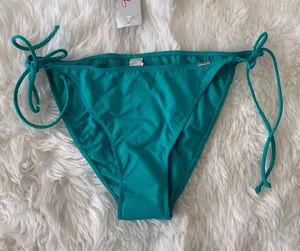 Triumph Teal Tie String Bikini Bottoms NWT Size L thumbnail 1