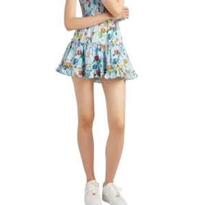 HILL HOUSE 'The Paz Skirt' Space Floral Ruffle Mini Skirt Size M New w/o Tag thumbnail 3