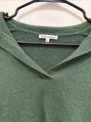 Reformation Cashmere Polo Sweater thumbnail 3