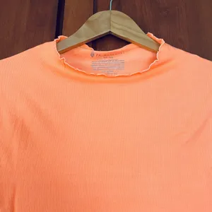 Free People Movement Madeline Crop Tee Shirt Orange Size Medium/Large FLAW thumbnail 2