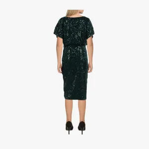 Kensie Emerald Green Sequin Lace Sheath‎ Dress Size 4 NWT thumbnail 2