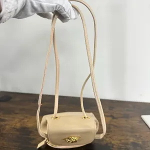 Gianni Versace Vintage Backpack Bag Womens Mini Beige Leather Italy Medusa Gold thumbnail 15