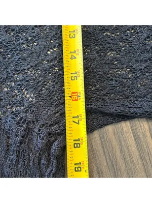 Viy Michelle Y2K Black Lace Cardigan Cropped Top S Goth Dark Romantic Whimsigoth thumbnail 6