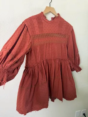 Anthropologie‎ Pilcro Long Sleeve Mock Neck Swing Mini Dress Womens Size XS thumbnail 10