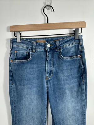 Pilcro Anthropologie High Rise Flare Jeans Womens 25 Medium Wash Stretch‎ Denim thumbnail 5