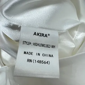 NWT‎ Akira Once Upon A Dream Ruffle Assymetric Maxi Skirt White Large Low High thumbnail 10