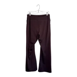 Maurices Smooth Crossover Flare Leggings Brown High Rise Large Short thumbnail 6
