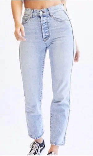 REVICE Light Blue High-Rise Straight Leg Jeans Size 26 thumbnail 1