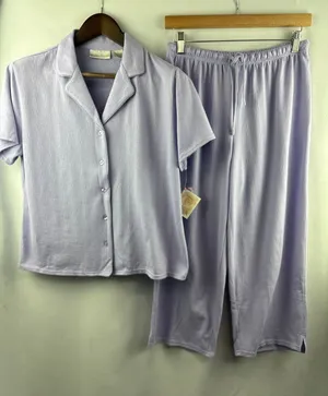 Women’s Intimate Essentials Small Lavender PJ Set Purple thumbnail 1
