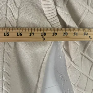 Raya Women's‎ Size Large Cream Chunky Knit Sweater thumbnail 8