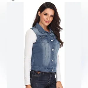 En Jean Stylish Blue Denim Vest Size M thumbnail 3