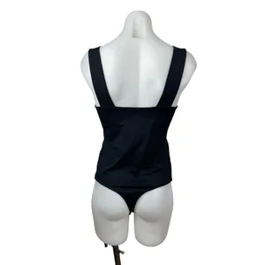 Abercrombie & Fitch Women's Black Square Neck Tank Thong Bodysuit Top Size M thumbnail 4