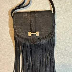 Metaphor Black Fringed Crossbody Bag Vegan Leather Boho‎ Festival Western Purse thumbnail 2