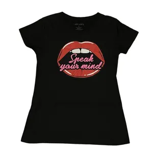 Awake L Women’s Y2K Style Graphic T Shirt Speak Your Mind Short Sleeve Top Streetwear Skater Grunge thumbnail 1