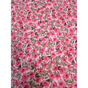 Pink Floral Cotton Tee Rose Print Short Sleeve Top Old Navy M Cottagecore thumbnail 6