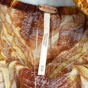 Free People Kendra Print Strapless‎ Top Sierra combo Women's Size M READ thumbnail 5