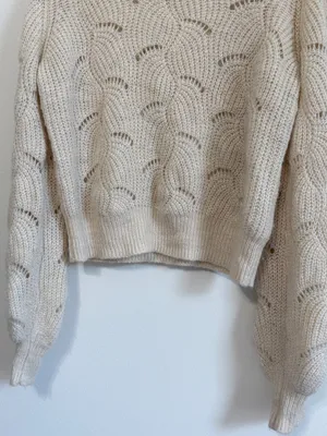 Rolla's Laura Sweater Size Medium / 10 vanilla cream white alpaca knit fall thumbnail 5