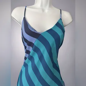 Saunders- Striped Blue Maxi Dress Size 6 thumbnail 7