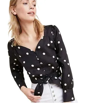 Moon river padme polka dot blouse size Medium thumbnail 1