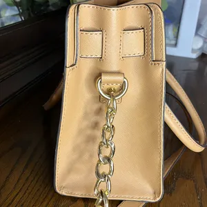 Michael Kors Tan Satchel with Gold Hardware. thumbnail 13