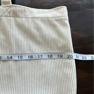 Sezane Corduroy Tote bag beige Velvet Striped thumbnail 9