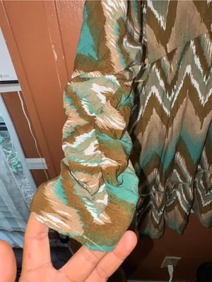 Ariat Chevron Mini Dress in Teal and Tan thumbnail 4