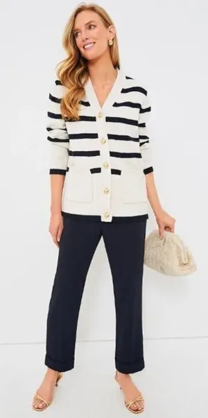 TUCKERNUCK navy Pleated Duncan Trouser size 0 NWT workwear office career preppy‎ thumbnail 1