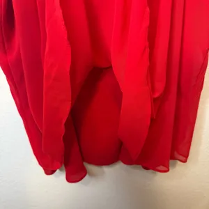 Torrid Sophie Red Spaghetti Strap Chiffon Layered V-Neck Cami Size 5 Flowy thumbnail 2