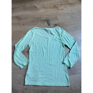 NWT Womens J Crew 3/4 sleeve green tshirt 100% cotton minimalist size S thumbnail 2