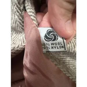 Vintage Noble Fashion Wool Coat Women’s | Herringbone Tweed Long Overcoat thumbnail 12