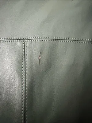 Mango Green Short Sleeve Leather Shirt Dress thumbnail 6
