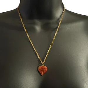 Vintage MMA Renaissance enameled Niello heart pendant necklace thumbnail 1