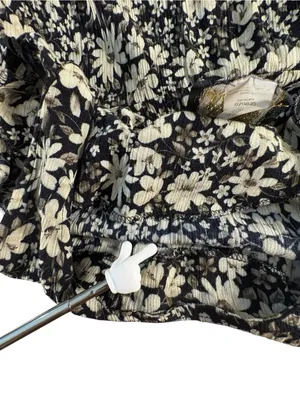 Vintage 90s More Jazz Size 18 Petite Daisy Floral Crinkle Midi Dress thumbnail 14