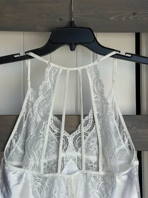 In Bloom by Jonquil Women's Lace Chemise Bridal Nightgown Slip Dress Size M thumbnail 5